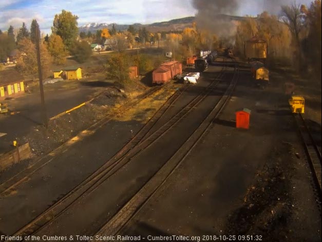 2018-10-25 The 484 and its train are exiting north yard.jpg
