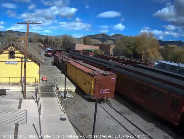 2018-10-25 The 15 is now parked on the south side of the house after pulling 463 into the west stall.jpg