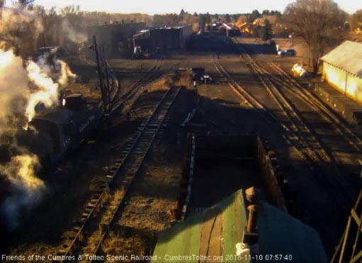 2018-11-10 The 488 is over the pit so the hostlers can clean its fire before it heads back to Antonito for the winter.jpg