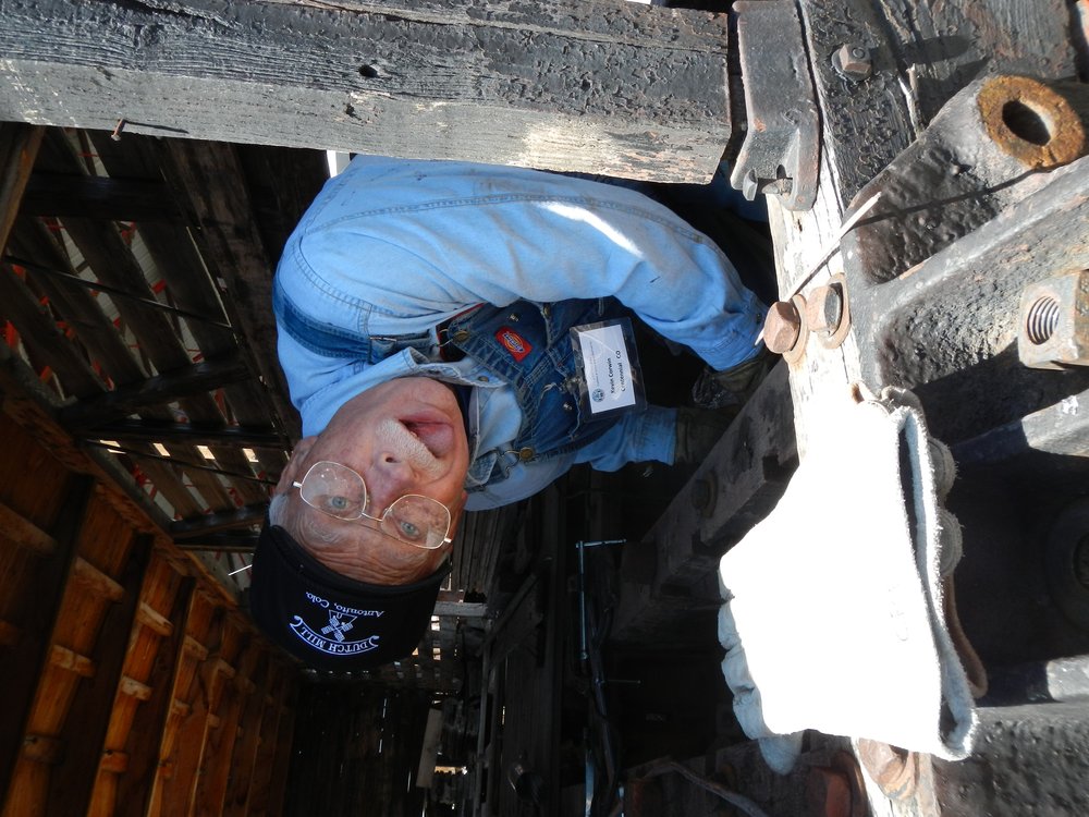 Mark Horner is not sure which way is up - working on truss rod rebuild on one of a kind 34' Stock car 5995.jpg