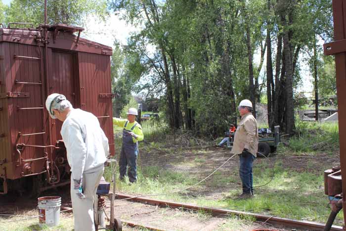 6.20.19 They are making good progress in getting boxcar 5553 back to red (1 of 1).jpg