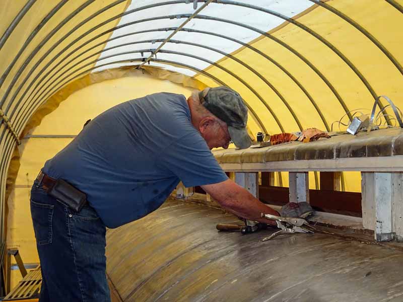 2019.09.07 Forming the sheet metal around the window opening in the roof. (1 of 1).jpg