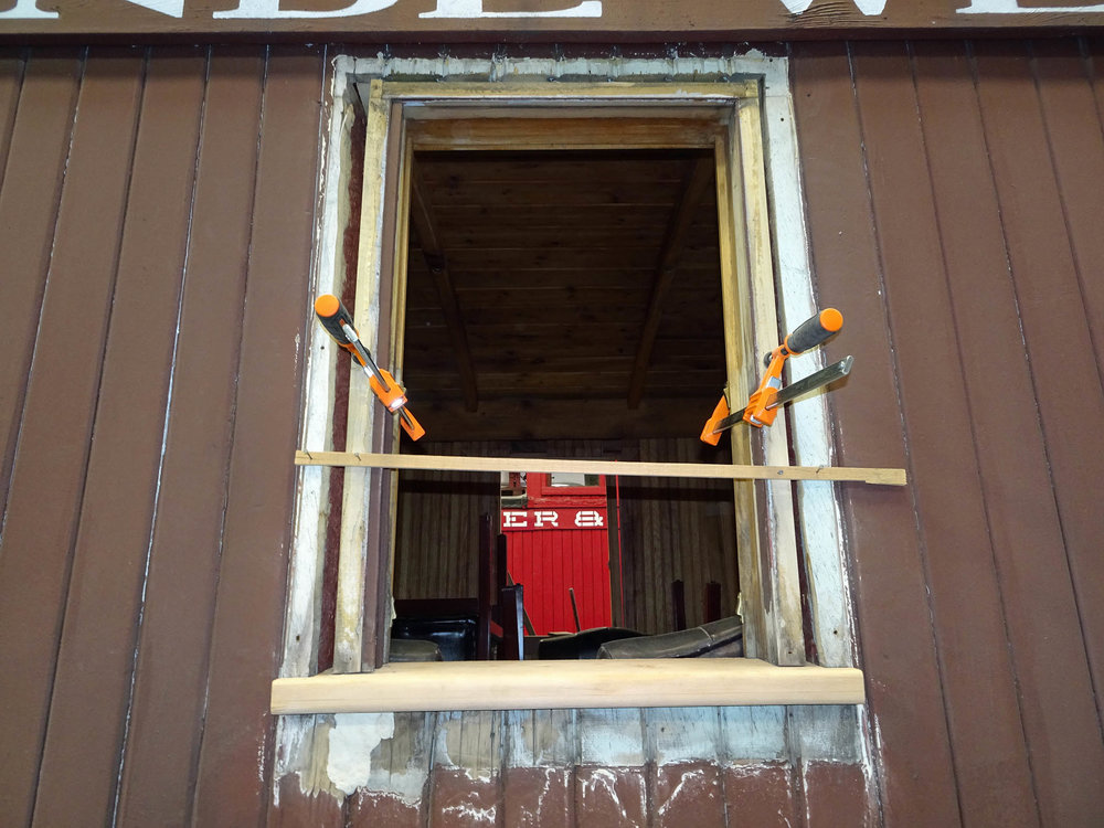 New window frame is going into another caboose.jpg