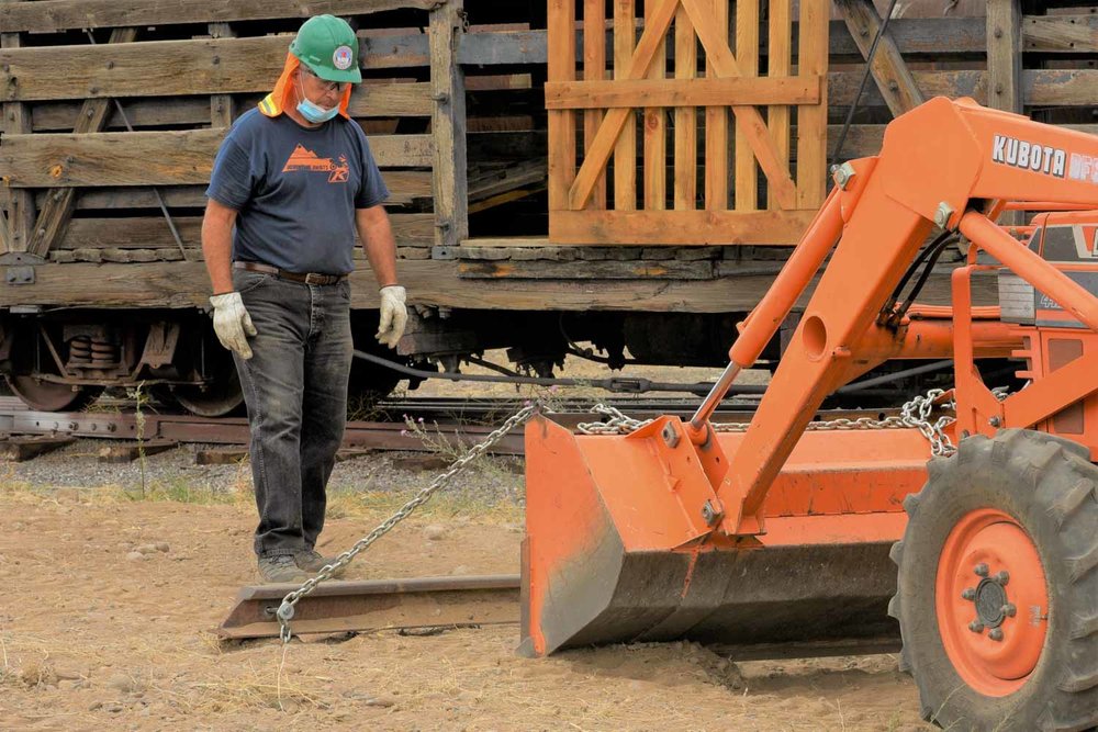 Ready to pick up the rail with the loader (1 of 1).jpg