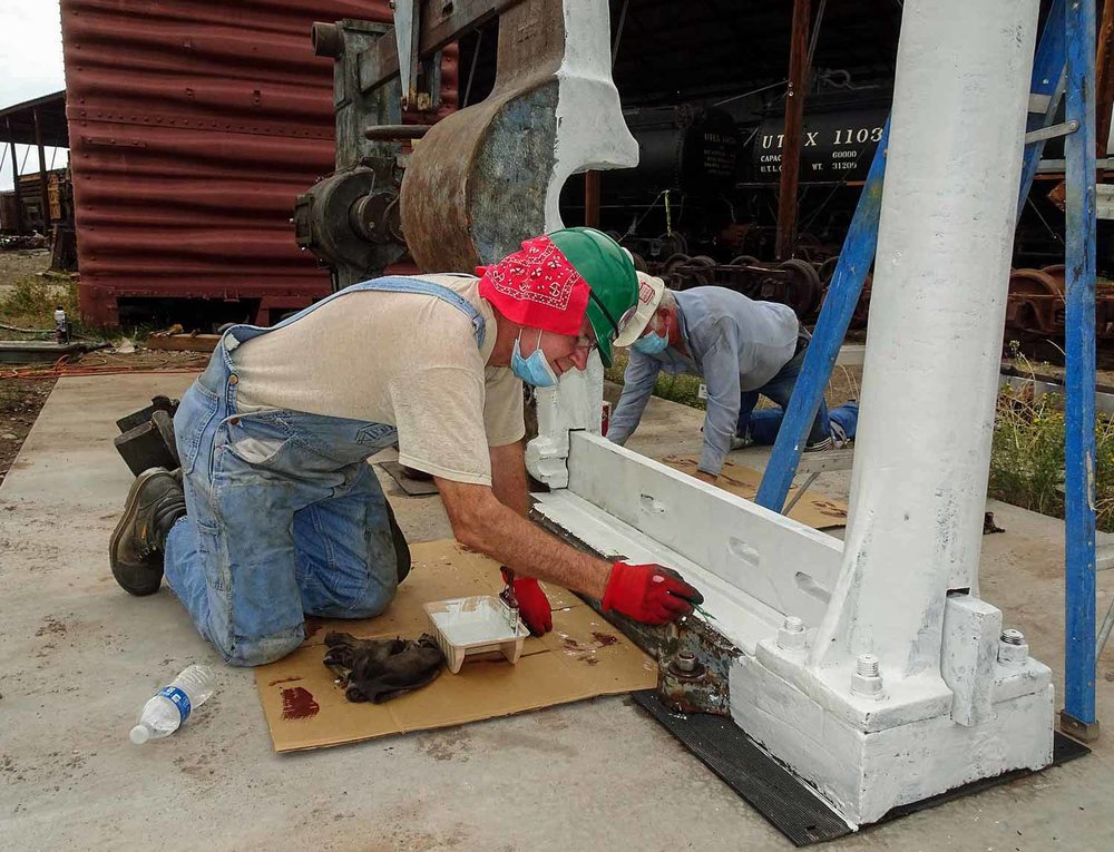 The wheel press is getting its prime coat of paint (1 of 1).jpg