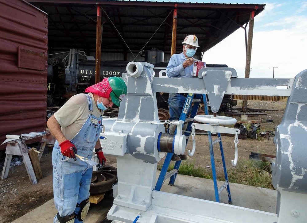 With the primer done, the wheel press is getting its finished gray paint (1 of 1).jpg