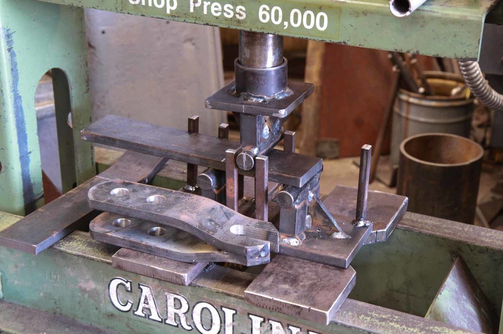 Using the shop press to fabricate need parts for the brake rigging (1 of 1).jpg