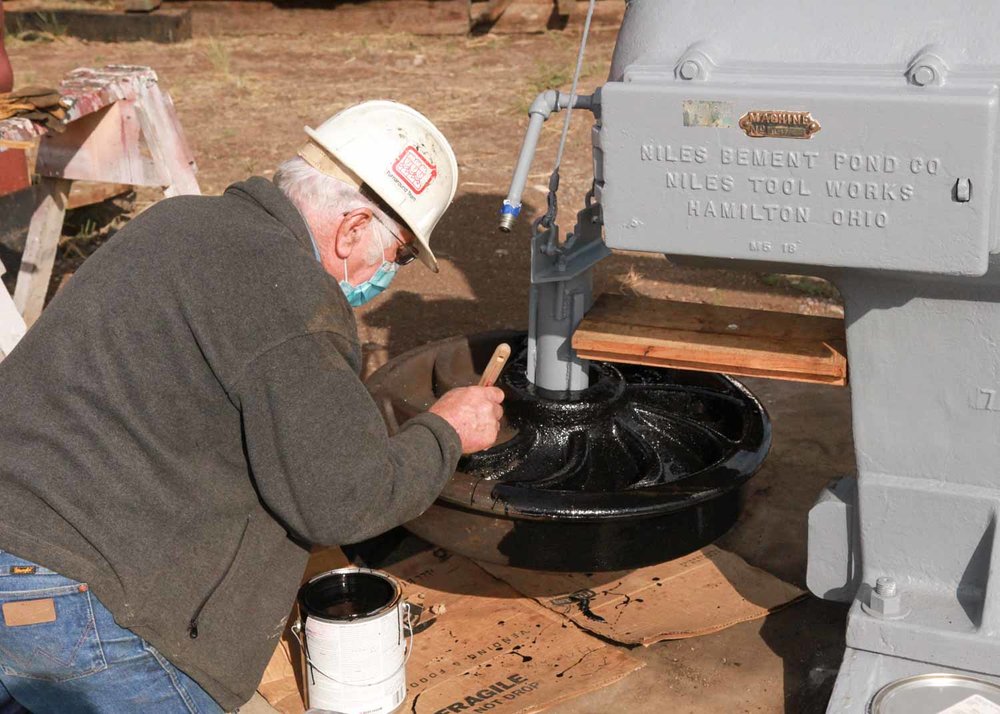 The press counter weight gets a coat of black (1 of 1).jpg