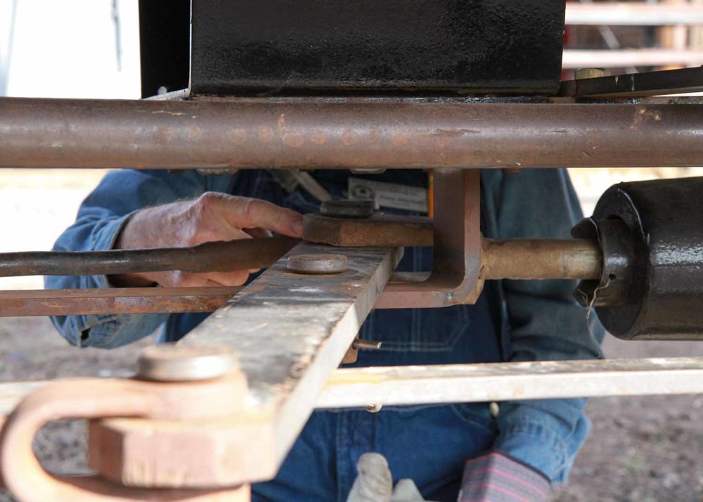 Adjustments are being made to the brake rigging on the tank car (1 of 1).jpg