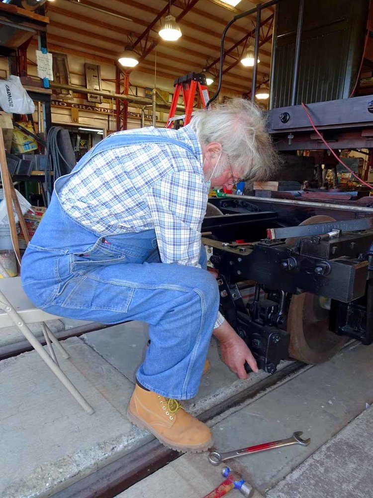 Working on the vintage passenger car truck prior to installing (1 of 1).jpg