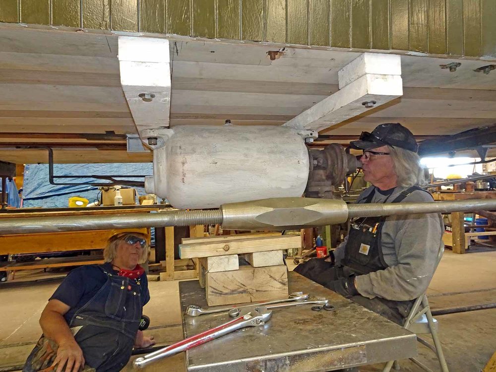 The primed air resuvior is being installed under the tourist sleeper (1 of 1).jpg