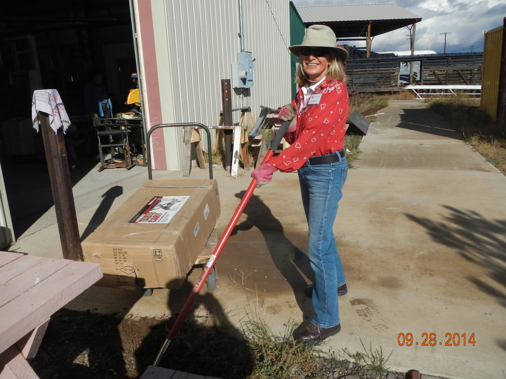 First year %22vet%22 Kathy R. working the Garden.JPG