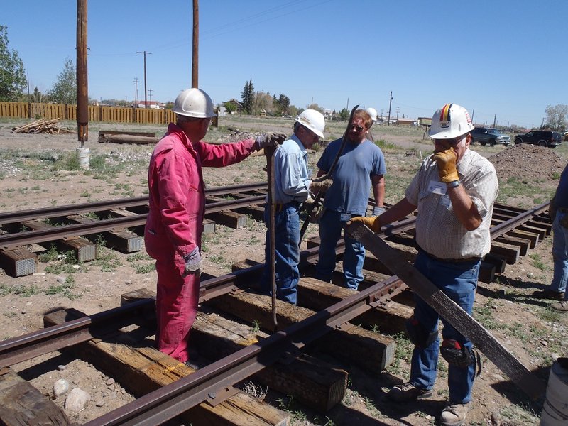 Don Bayer and Storage Track Crew Discuss Tasks.jpg