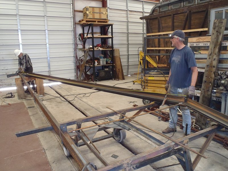 Rod Whelan and Jim Kyser building steel truss for Car Shelter.jpg