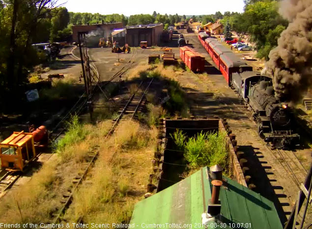 488 takes train 216 out of Chama on 8.30.15.jpg