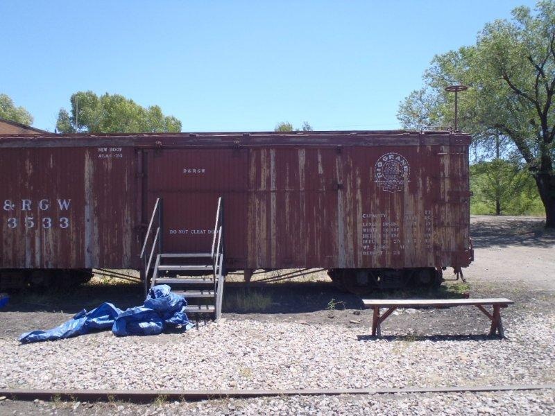 Team Leader Don Stewart's paint crew has scraped the museum car and it's ready for painting.jpg