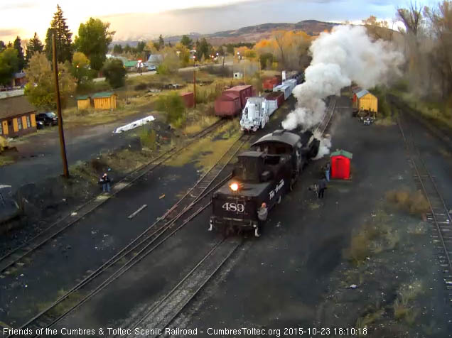 10.23.15 489 is backing down the main as tripods are in evidence.jpg