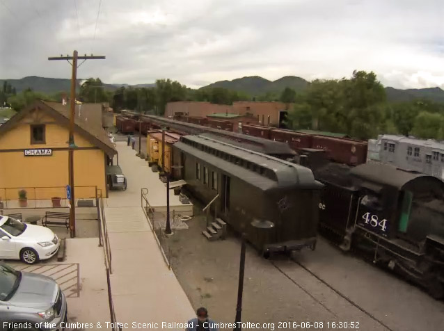 6.8.16 484 is almost stopped as it passed the depot.jpg
