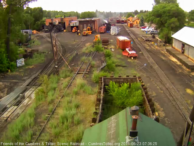 6.23.16 comes back and gets the water car and takes into south yard.jpg