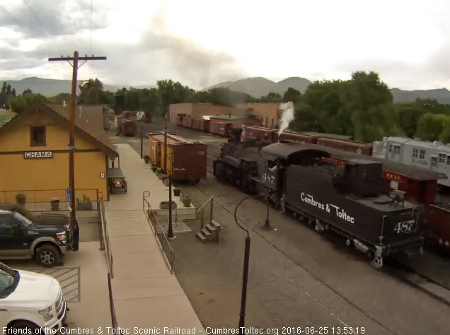 6.25.16 487 passes the depot after spinning the wye.jpg