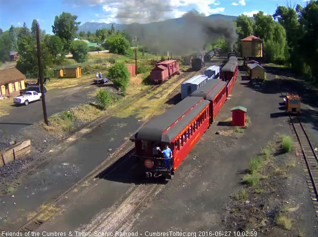 6.27.16 A friendly wave for the cam from a rider on the platform of the New Mexico.jpg