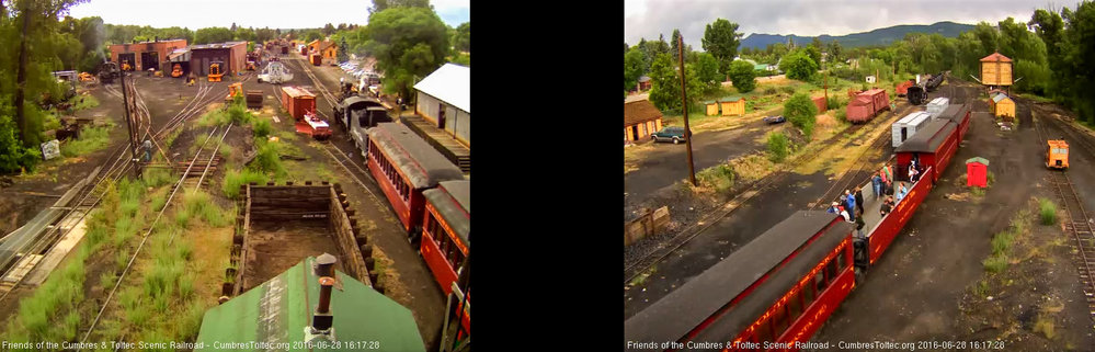 6.28.16 As 215 passes the coaling tower we can see riders in the open gon enjoying the last moments.jpg