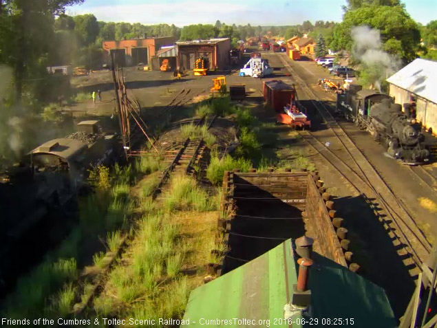 6.29.16 484 moves into the coal dock lead as 487 continues to have its fire cleaned.jpg