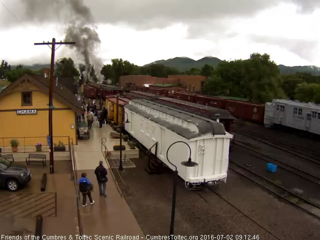 7.2.16 Today's train 216 is now in loading position with 8 cars.jpg