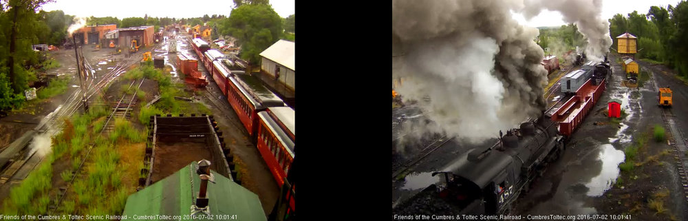 7.2.16 the locomotives are by the coaling tower as 487 acknowledges the running brake test.jpg