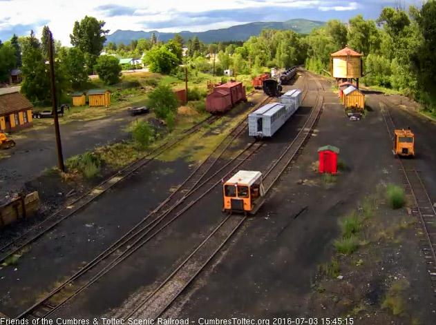 7.3.16 The fire patrol speeder is back in Chama ahead of the 215.jpg