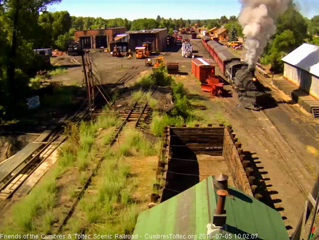 7.5.16 The 487 gets train 216 moving out of Chama.jpg