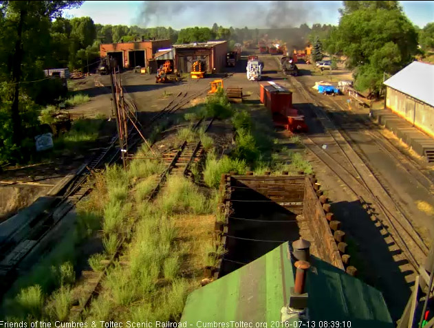 7.13.16 The hostlers are now done and the 484 awaits the road crew and 487 is inside the west house stall.jpg