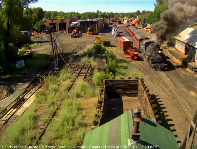7.13.16 484 is passing the wood shop as it accelerates train 216.jpg