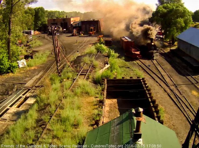 7.15.16 487 is putting out so much smoke the entire train is obscured.jpg